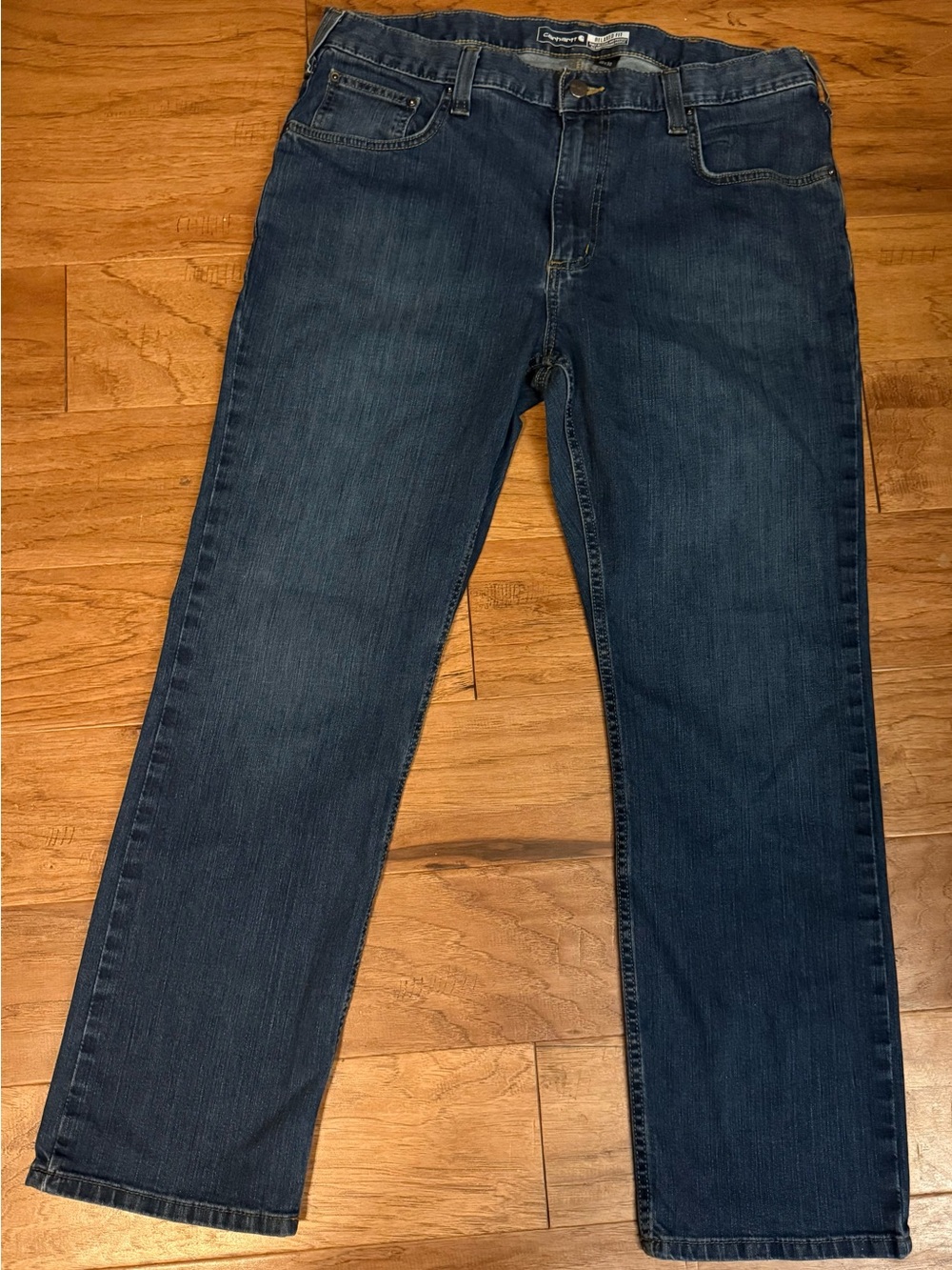 Carhartt Men’s Straight-Leg Jeans in Dark Blue